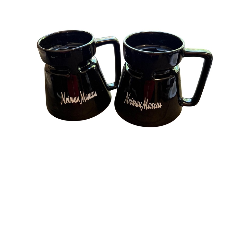 Neiman Marcus Hotjo Travel Mug Set OS Wide Base No Tip Black Ceramic Highwave